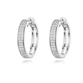 Moissanite Hoop Earrings  925 Sterling Silver Earrings