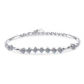 Women's 925 Sterling Silver Moissanite Chain Bracelet with Fresh Summer Style