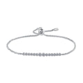 Champagne Gold Moissanite Star Bracelet with Rose Accents in Sterling Silver