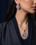 Royal Ruby Laurel Silver Set
