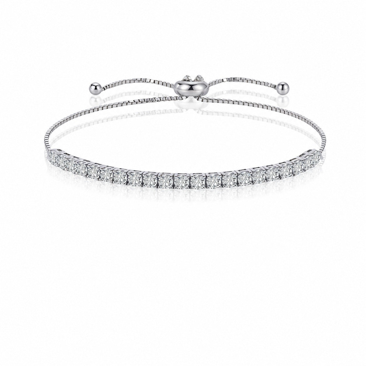 Lightly Luxurious European-Style Moissanite  925 Sterling Silver Bracelet