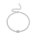 Princess-Cut Moissanite Tennis Bracelet in 925 Sterling Silver