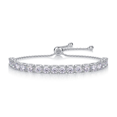 Classic Moissanite Line Bracelet in 925 Sterling Silver