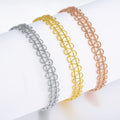 Italian Lace-Inspired Beaded Link Bracelet in 925 Sterling Silver