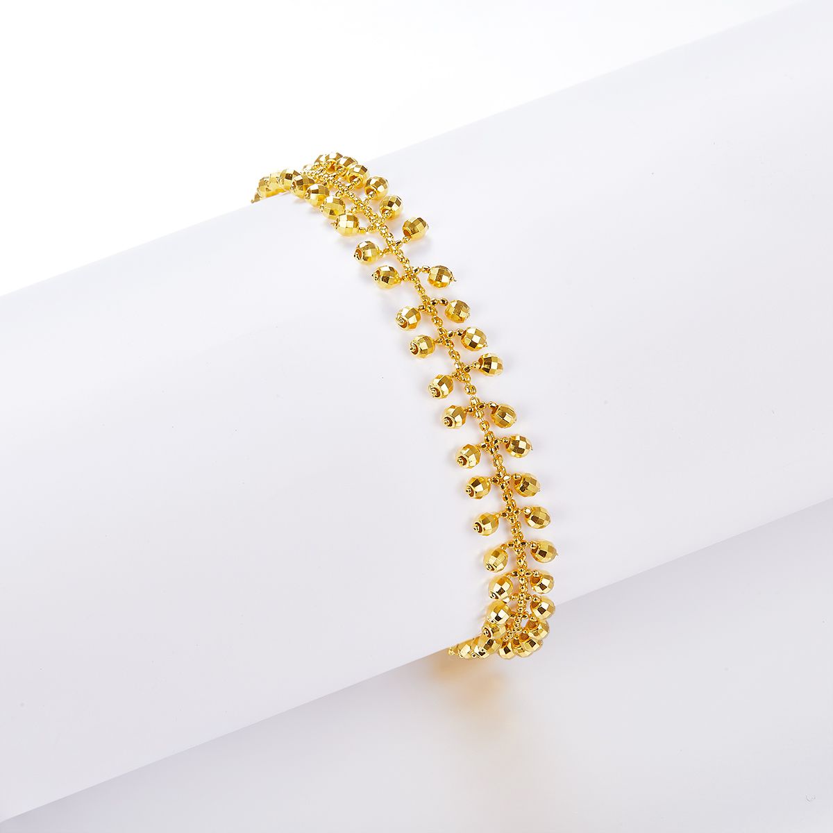 Italian Lace-Inspired Beaded Fringe Bracelet in 925 Sterling Silver
