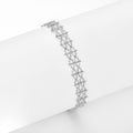 Italian Lace Openwork Lattice Bracelet in 925 Sterling Silver